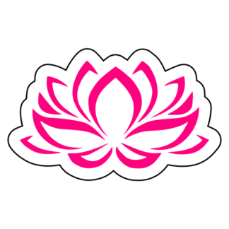 Lotus Flower Sticker (Hot Pink)